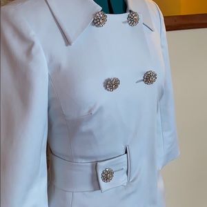 Trina Turk light blue jeweled jacket